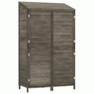 Remise de jardin Anthracite 102x52x174,5cm Bois de sapin solide Modèle Vega Edge Pro - 152192