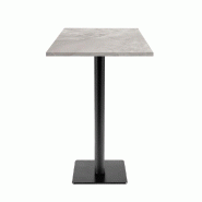 RestooTab - Mange-debout Milan T 50x50cm décor marbre perla - blanc fonte TB-MITFF-5050M-MB.PERL