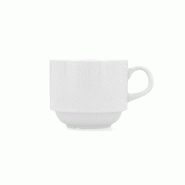 Service à thé Bidasoa Glacial, 6 tasses en porcelaine, 22 cl - blanc porcelaine 5429958