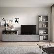 SKRAUT HOME - ENSEMBLE MEUBLE TV, MEUBLE SALON COMPLET, 310X35X186CM, POUR LES TV JUSQU