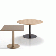 Table de réunion ronde Flat Wood - plateau bois - chant biseauté - diamètre 60/70/80/90/100/120/140 cm Table de réunion ronde Flat Wood - plateau bois - chant biseauté - diamètre 60/70/80/90/100/120/140 cm
