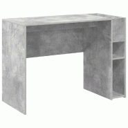 VidaXL Bureau Gris béton 109 x 50 x 78 cm Bois d'ingénierie Modèle Atlas Riviera - 891203