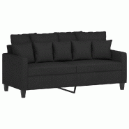 VidaXL Canapé à 2 places Noir 140 cm Tissu Modèle Aero Prestige - 359271