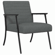 VidaXL fauteuil Gris foncé 59 x 75 x 78 cm tissu Modèle Vega Master Nova - 42017671