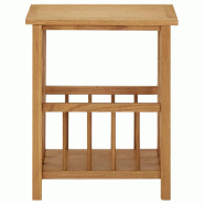 VidaXL Table à revues 45x35x55 cm Bois de chêne solide Modèle Luna Fixe Plus - 289183