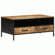 VidaXL Table basse avec tiroir Marron 90 x 50 x 40 cm Modèle Luna Studio - 4019636
