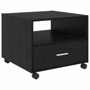 VidaXL Table basse Chêne noir 55 x 55 x 45cm Bois d'ingénierie Modèle Luna Confort - 880470