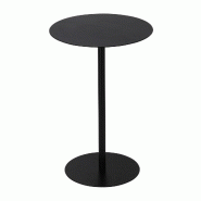 WellHome - Table d’appoint ronde en fer noir 35x35x53 cm - noir WH16582