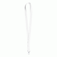 25x Lanière blanche avec crochet métallique pivotant - 8412536807312