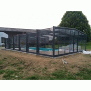 Abri piscine haut droit / télescopique / en polycarbonate