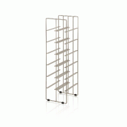 AQA Design Porte-bouteilles JIN en métal satiné L.22 P.19 H.67,3 MP02076 - argenté métal MP02076