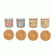 Coffret de 4 tasses et sous-tasses Tikita 10 cl - Multicolore Rond Porcelaine Table Passion 6.00x5.60 cm - multicolore porcelaine 3106232961151 Coffret de 4 tasses et sous-tasses Tikita 10 cl - Multicolore Rond Porcelaine Table Passion 6.00x5.60 cm - multicolore porcelaine 3106232961151