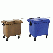 Conteneur plastique 4 roues - 660/1100L - Normes DIN30740/EN840 - Polyéthylène haute densité (HDPE) Conteneur plastique 4 roues - 660/1100L - Normes DIN30740/EN840 - Polyéthylène haute densité (HDPE)