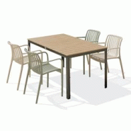 DCB GARDEN Ensemble repas de jardin 4 places en aluminium gris anthracite - BOSTON TIAGO - gris aluminium BOSTONTB150+TIAGOX4 DCB GARDEN Ensemble repas de jardin 4 places en aluminium gris anthracite - BOSTON TIAGO - gris aluminium BOSTONTB150+TIAGOX4