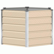 Helloshop26 - Jardinière hexagonale élégante moderne pour jardin 129 x 129 x 75 cm en acier ivoire 02_0059134 - acier 3000240968211