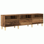 Helloshop26 - Meuble TV rectangulaire rustique étagères pratiques 150 x 30 x 45 cm en bois d'ingénierie bois ancien 02_0052479 - Bois massif 300023
