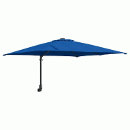 Helloshop26 - Parasol de jardin inclinable moderne 248,5 x 247,5 x 160 cm fonctionnel et durable en polyester azur 02_0058641 - 3000240698682