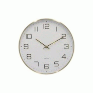 Horloge murale ronde Elegance Glow blanc Karlsson - blanc aluminium 8714302755514 Horloge murale ronde Elegance Glow blanc Karlsson - blanc aluminium 8714302755514