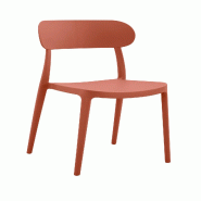 METRO Professional Chaise de terrasse BANDOL, plastique, empilable, terre cuite - orange plastique polypropylène 4067373634825