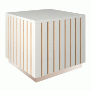 Podium bas Vertigo T03 MDF naturel et blanc 45x45x40cm