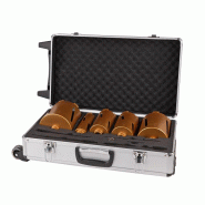 Scie cloches couronne diamanté 11 pièces avec valise de transport