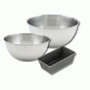 Set pâtisserie avec mini moule à cake 16 cm, 2 bols à mixer et 1 spatule Zenker - noir métal 3176239936988