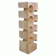 SIT Möbel Casier à vin pour 8 bouteilles | Bois de suar naturel | L 18 x P 21 x H 70 cm - beige Bois massif 07997-12 SIT Möbel Casier à vin pour 8 bouteilles | Bois de suar naturel | L 18 x P 21 x H 70 cm - beige Bois massif 07997-12