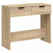 Table console Chêne sonoma 90x36x75 cm Bois d'ingénierie Modèle Patio Tau Plus - 811334