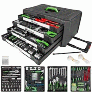 Tectake Caisse à outils 899 pièces  noir - 401487 - noir plastique 401487