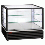 Vitrine positive à poser 3 étagères gn 1/1 noire réfrigérée - PVRDP-B1-R2