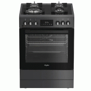 WHIRLPOOL cuisinière gaz 72l 4 feux anthracite W6G8LCSWA - gris 8003437063893