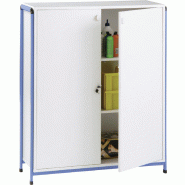 Armoire scolaire Idéal - 2 portes avec serrure - 2 étagères - 110 x 45 x 130 cm - Réf. 215216-01
