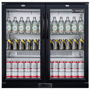 Arrière-bar réfrigéré 2 portes battantes 210L - noir LG-198H