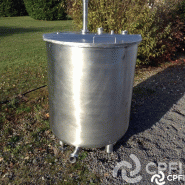 Bac de lancement 350 l - bnc008 - INOX 304 - Hauteur 1400mm - Diamètre 850mm