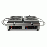 Gaufrier éléctrique double, ouverture 180 degrés - gaufre ronde | Krampouz - WECACB
