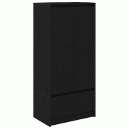 Helloshop26 - Armoire de rangement avec tiroir intérieure 55,5 x 34 x 119,5 cm pratique style moderne en bois d'ingénierie chêne 02_0051709 - Bois