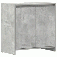 Helloshop26 - Armoire de salle de bain avec 1 compartiment élégante 60 x 33 x 61 cm en bois d'ingénierie gris béton 02_0047732 - gris Bois massif