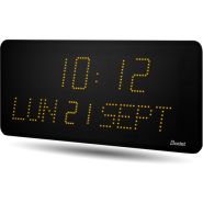 Horloge LED Style II 10 Date, alimentation 230V, indépendante, LED jaune - BODET