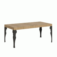 Itamoby Table extensible 90x90/246 cm Paxon Premium Chêne Nature Structure Anthracite - marron 8050598102046