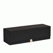 Lot de 10 boîtes bouteille en carton fort finition luxe noir à fermeture aimantée 33 x 10 x 9.5 cm - noir en carton BPLG3310N Lot de 10 boîtes bouteille en carton fort finition luxe noir à fermeture aimantée 33 x 10 x 9.5 cm - noir en carton BPLG3310N