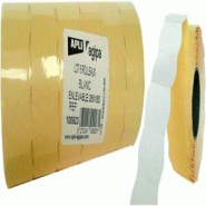 Lot de 6 rouleaux de 1000 étiquettes blanches pour pince, format 26x16 mm - 3270241009231