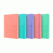 Oxford Lot de 5 Carnet Signature broché A5, 160p./80 feuilles 90g/m², ligné 6mm + marge, coloris pastels assortis (5) - 3020120179926