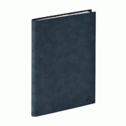 Quo Vadis - Agenda 16 mois - 2026-2027 - Plan Note - Multilingue - Andrea - Bleu - sept à déc - 15x21 cm - Papier Clairefontaine blanc - bleu papier