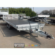 Remorque plateau roues dessous LIDER - PTAC : 3500 kg - 2 essieux freinés - 406 x 215 cm - Référence MC 205 133 1350 1