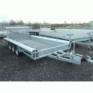 Remorque porte engin hulco 3,5t, 3,94m - 3 essieux