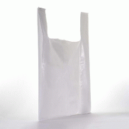 Sacs plastique blanc à bretelles 55x20x90cm - par 100