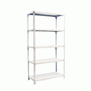 SimonRack Rayonnage métallique, 2000x1000x500 mm, 5 niveaux, tablette métallique, 180 kg au point de flexion, housse incluse, Blanc - Simonclick - m
