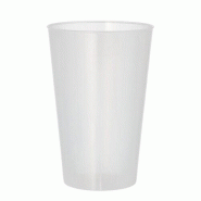 Starpak 10 Gobelet réutilisable PP 0,4 l Ø 8,6 cm · 12,9 cm translucide extra stable - transparent plastique polypropylène 37197