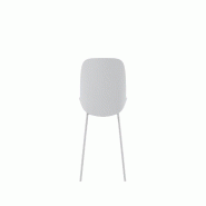 Stones Chaise Frida, design moderne en polypropylène avec pieds en métal - Siège ergonomique pour bureau à domicile - Couleur rouille - blanc mult