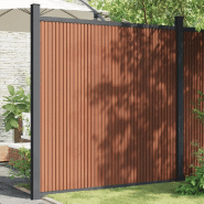 Vidaxl panneau de clôture marron 173x186 cm wpc 4003982